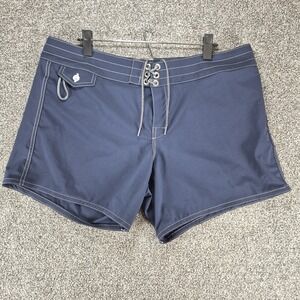 Birdwell Beach Britches‎ 405 Board Shorts Women's 16 Navy Made in USA